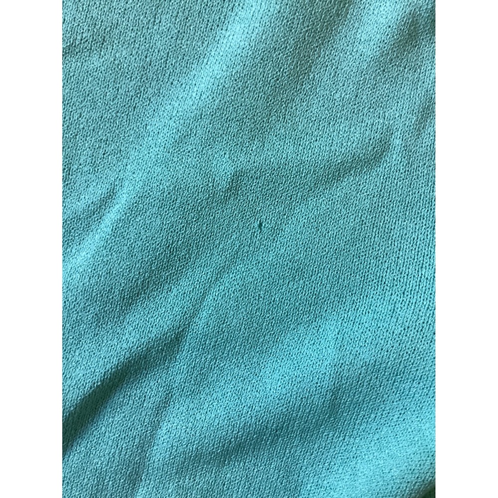 St John Sport Turquoise Wool Blend V-Neck Cardigan Gold Toggle Buttons Sweater - Picture 10 of 12